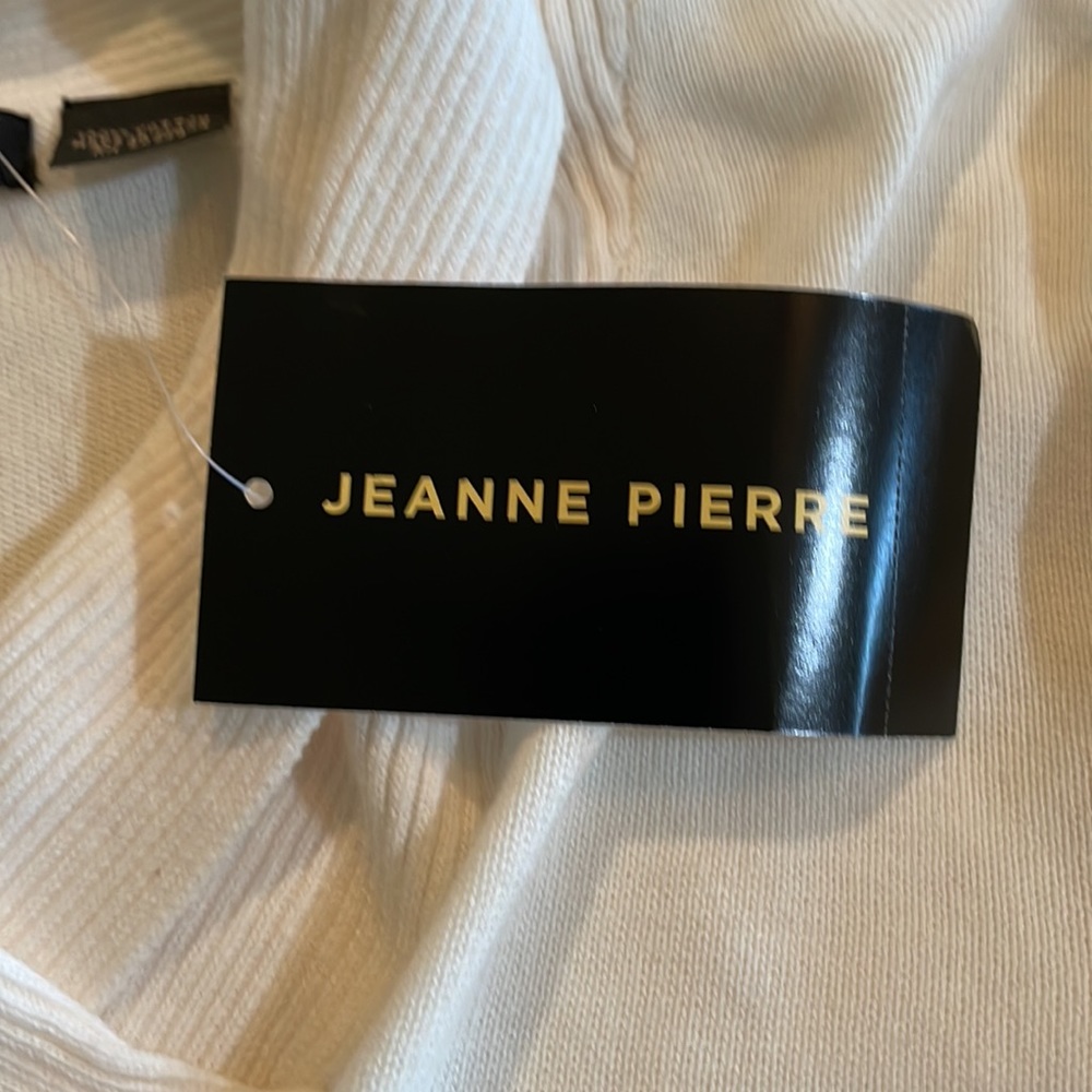 Jeanne Pierre 3/4 Sleeve Sweater, Cream, Medium NWT - Picture 5 of 10